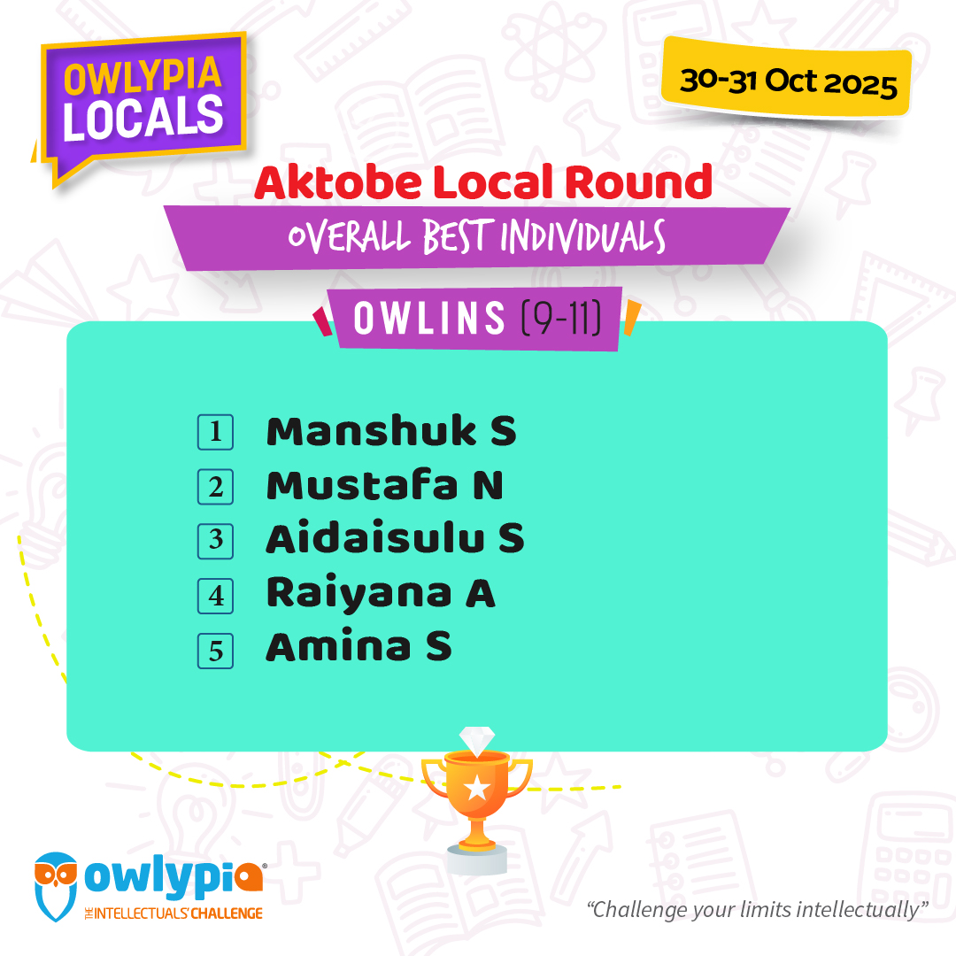 Owlypia competition results showing student achievements and awards ceremony